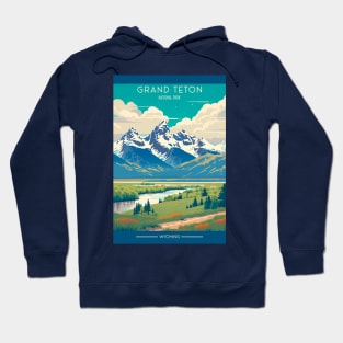 Grand Teton National Park Travel Poster Hoodie